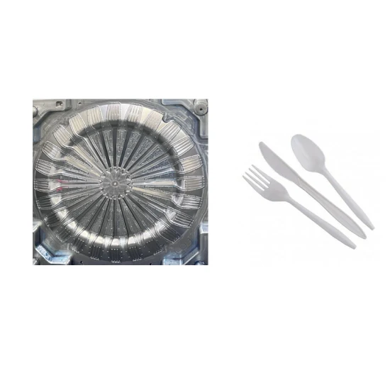 Multi Cavities Custom Plastic PP Spoon Mold Disposable Cutlery Injection Mould for Sale