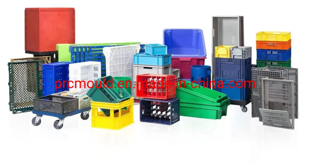 Plastic Injection Crate Storage Fresh Lunch Logistics Folding Vegetable Fruit Meat Turnover Pepsi Transport Iml Jewelry Container Box Household Basket Mould
