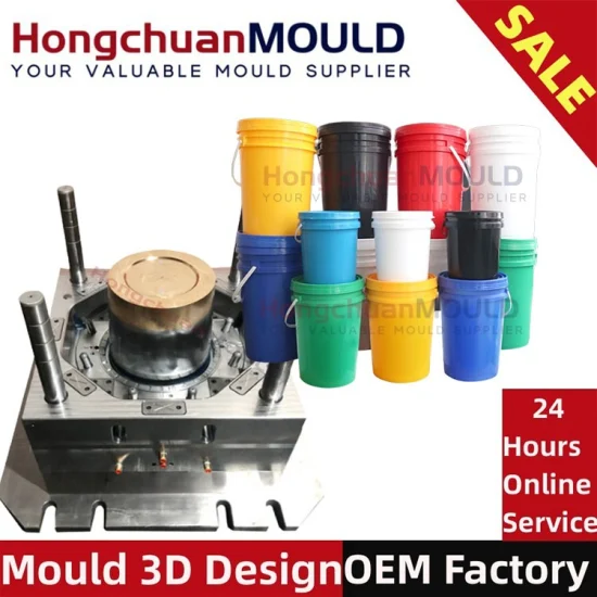 Plastic 10L 20L Iml Painting Bucket Mould with Hot Runner PP Food Container Mold